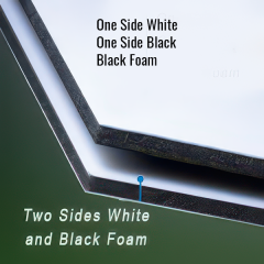 60 x 120 x 3/16 White/Black-Black Core Gator Board 10 Pack